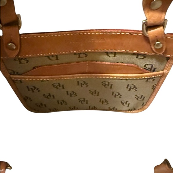 Dooney & Bourke Monogrammed Canvas/Leather Shoulder Bucket
Bag Brown/Tan - Picture 12 of 16